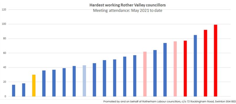 Graph showing Rother Valley councillors