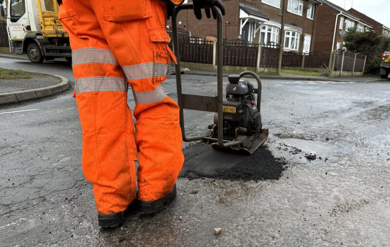 More permanent resurfacing will mean less need for temporary repairs like this one